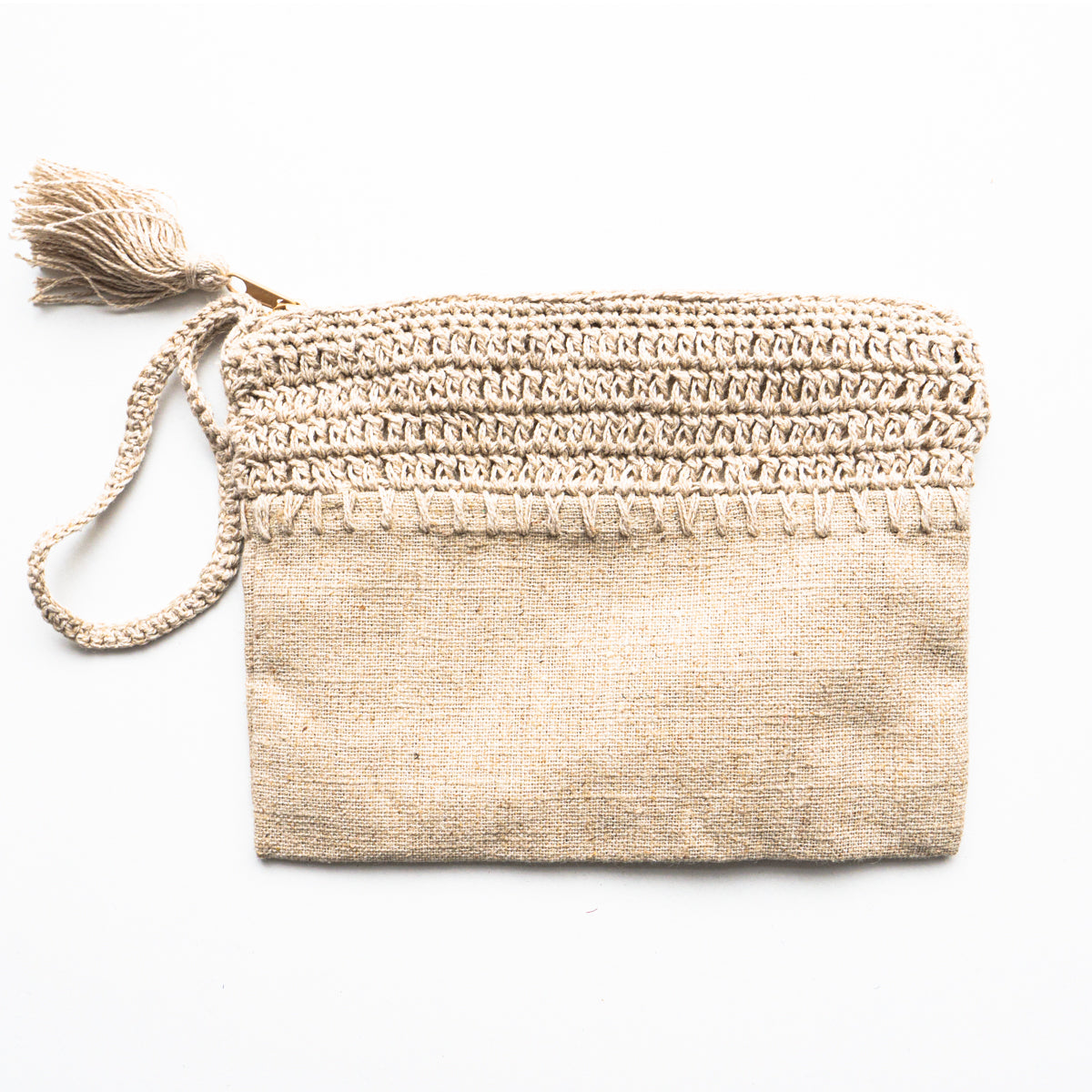 麻編みカラフルポーチ
