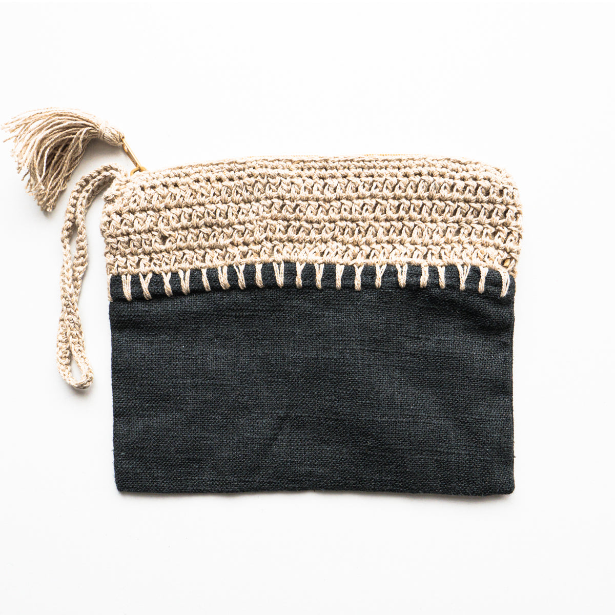 麻編みカラフルポーチ