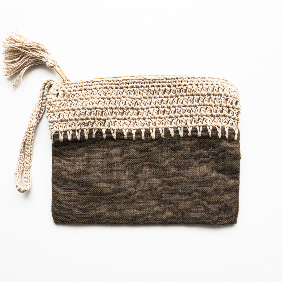 麻編みカラフルポーチ