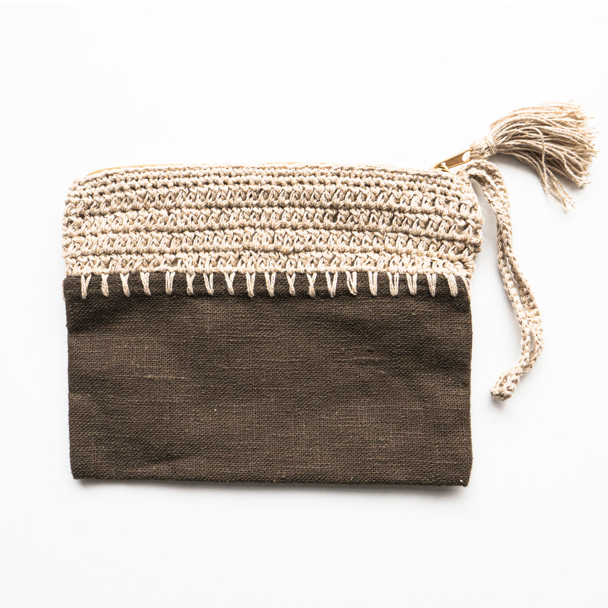 麻編みカラフルポーチ
