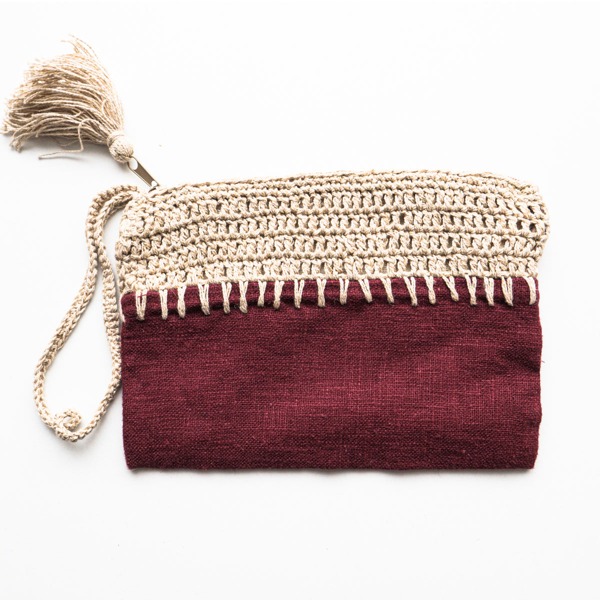 麻編みカラフルポーチ