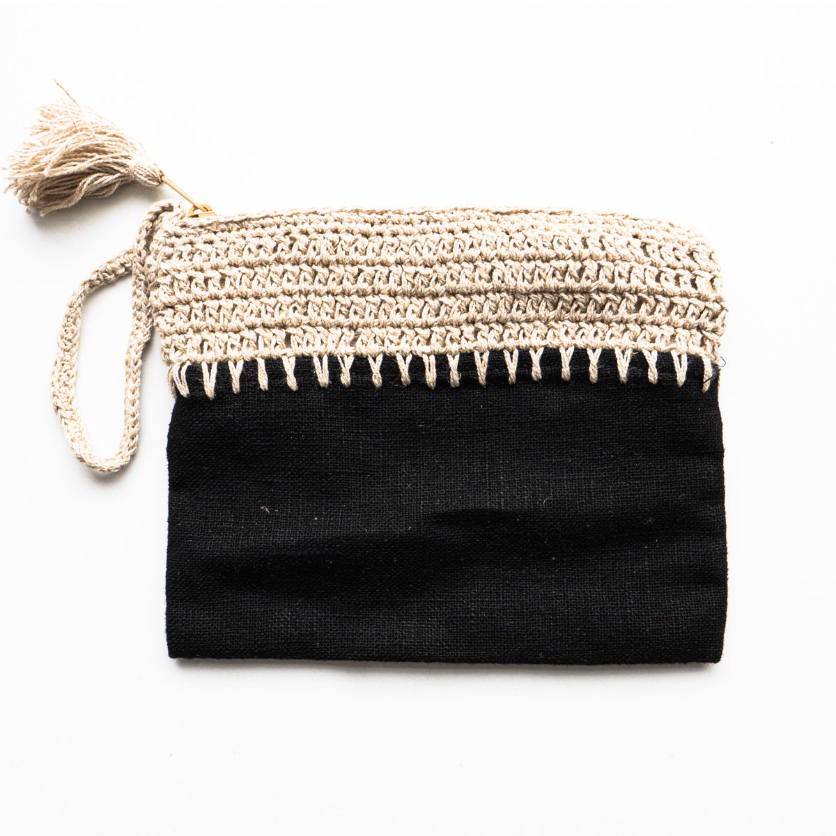 麻編みカラフルポーチ