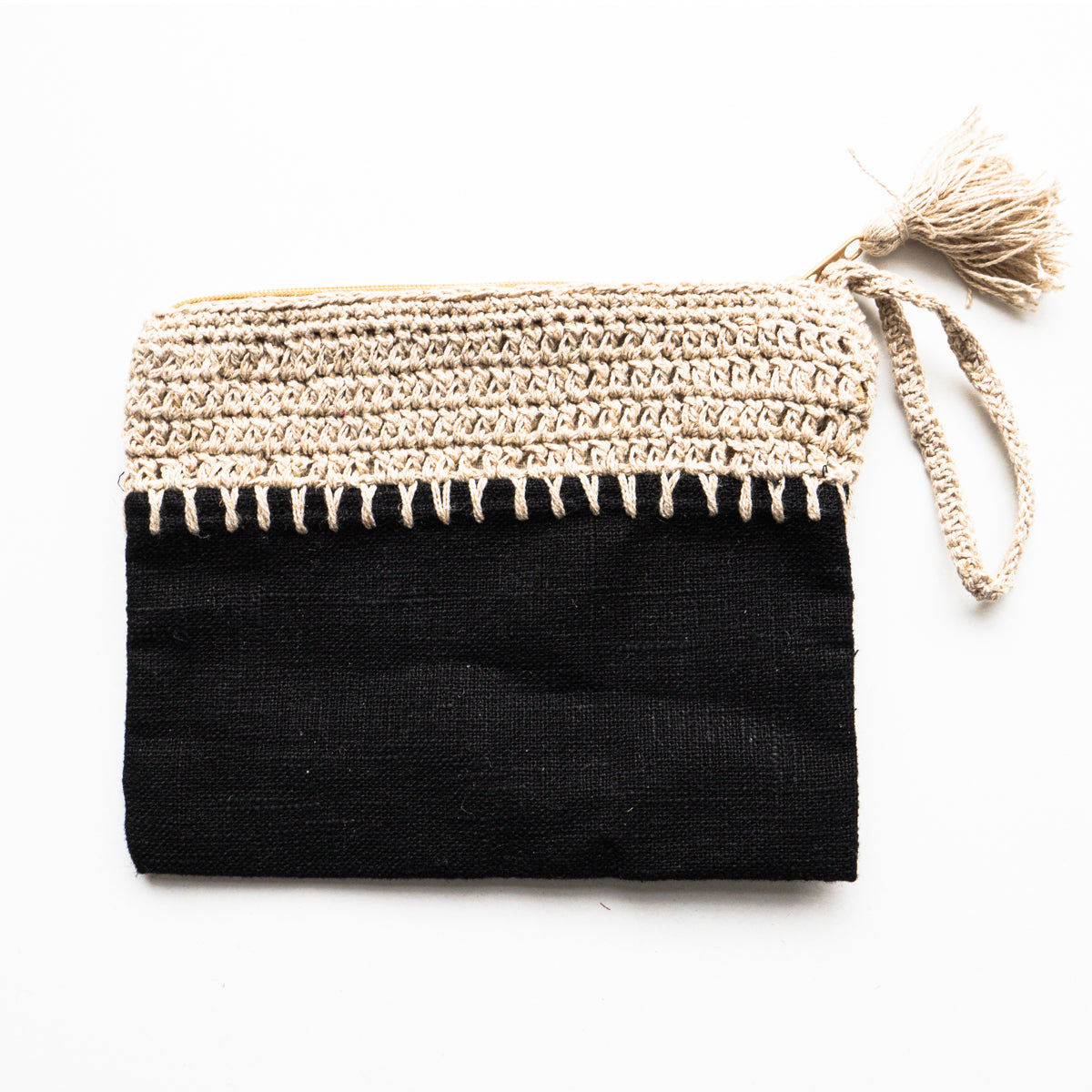 麻編みカラフルポーチ