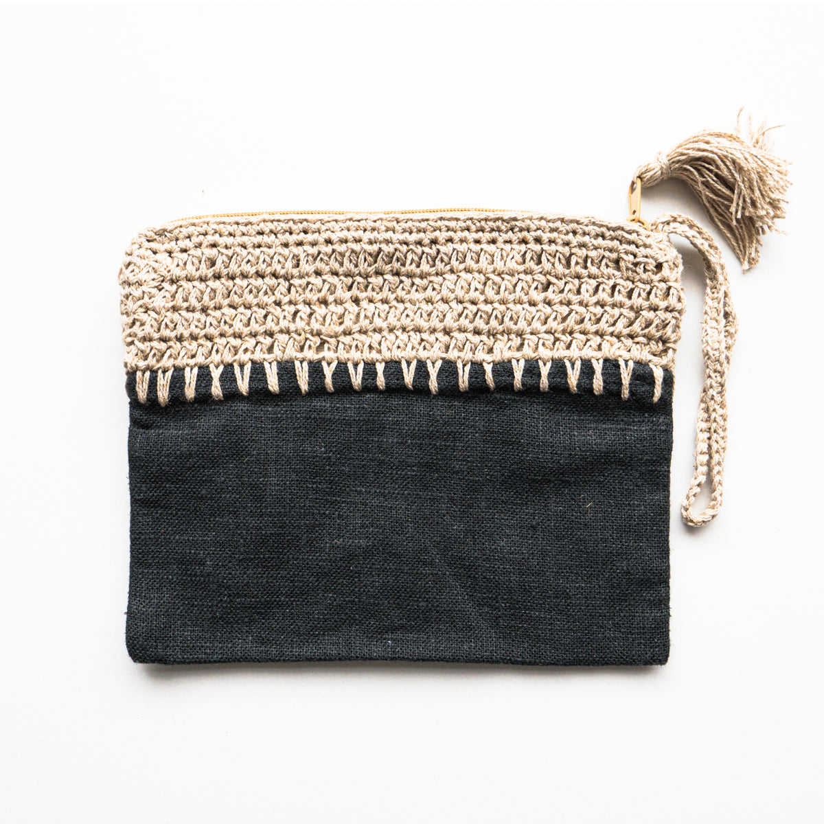 麻編みカラフルポーチ