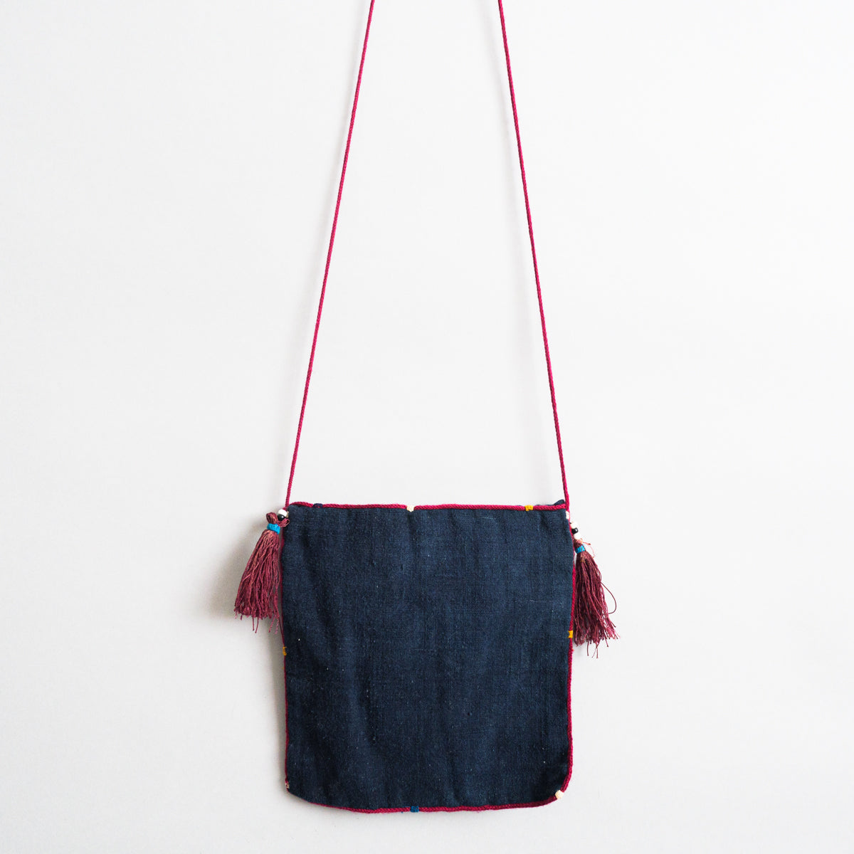 カレン族藍染め手織り肩掛けポーチ