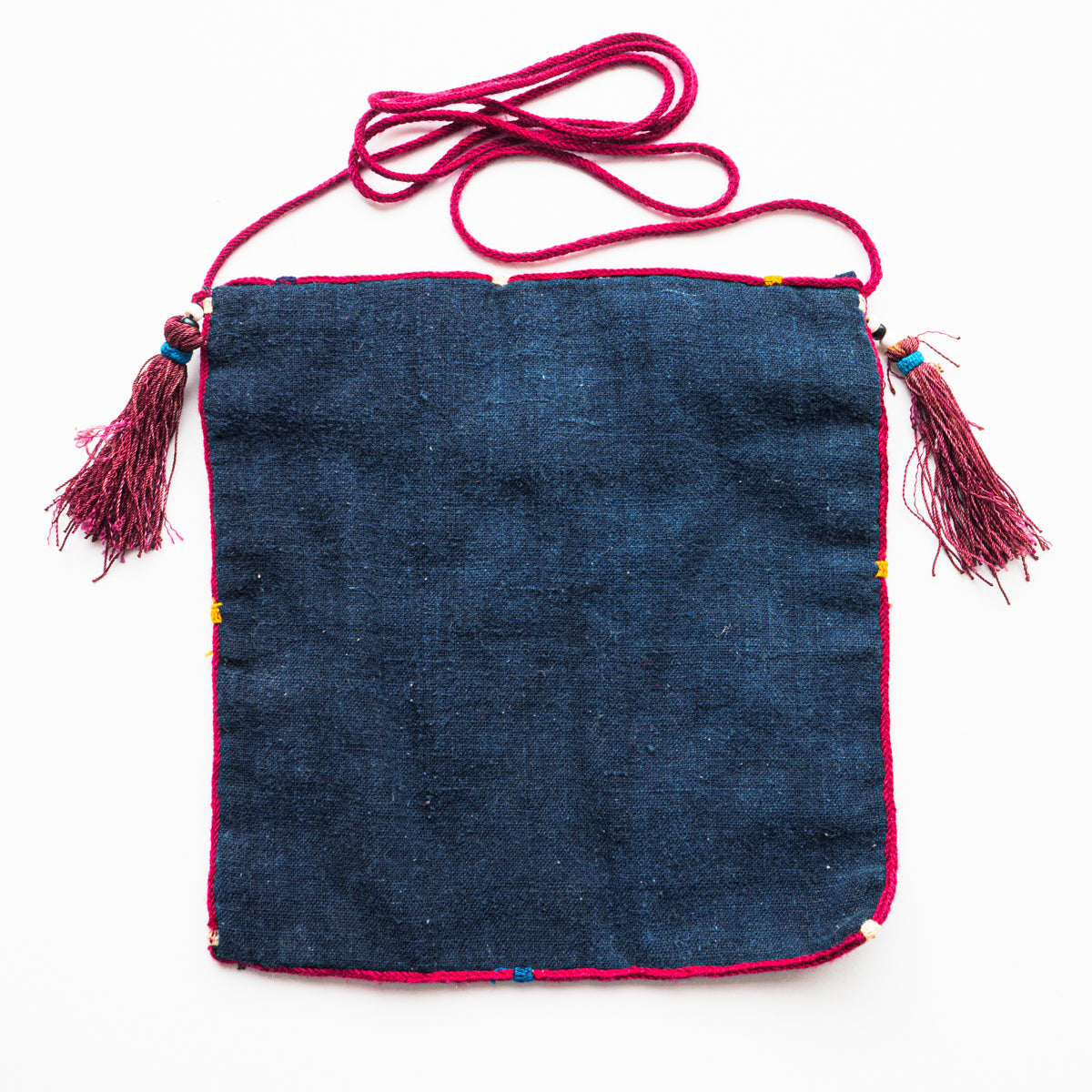 カレン族藍染め手織り肩掛けポーチ