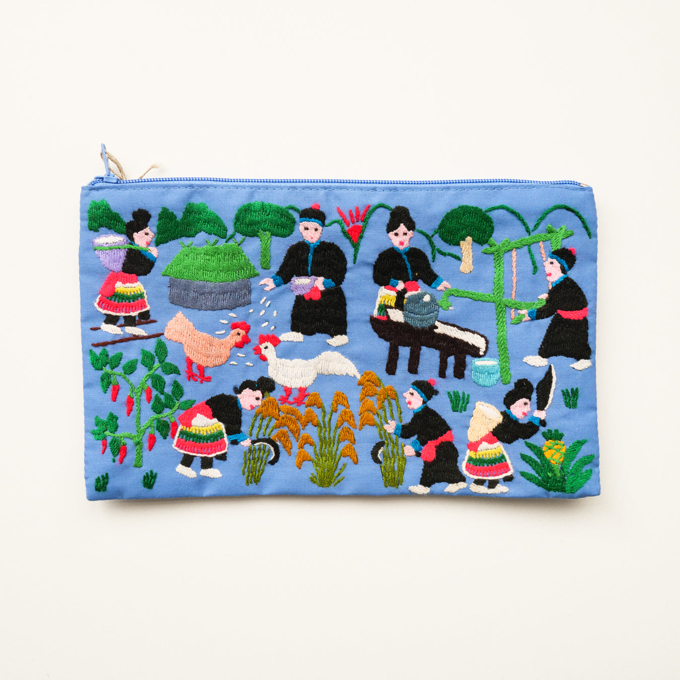 モン族手刺繍ポーチ(大)