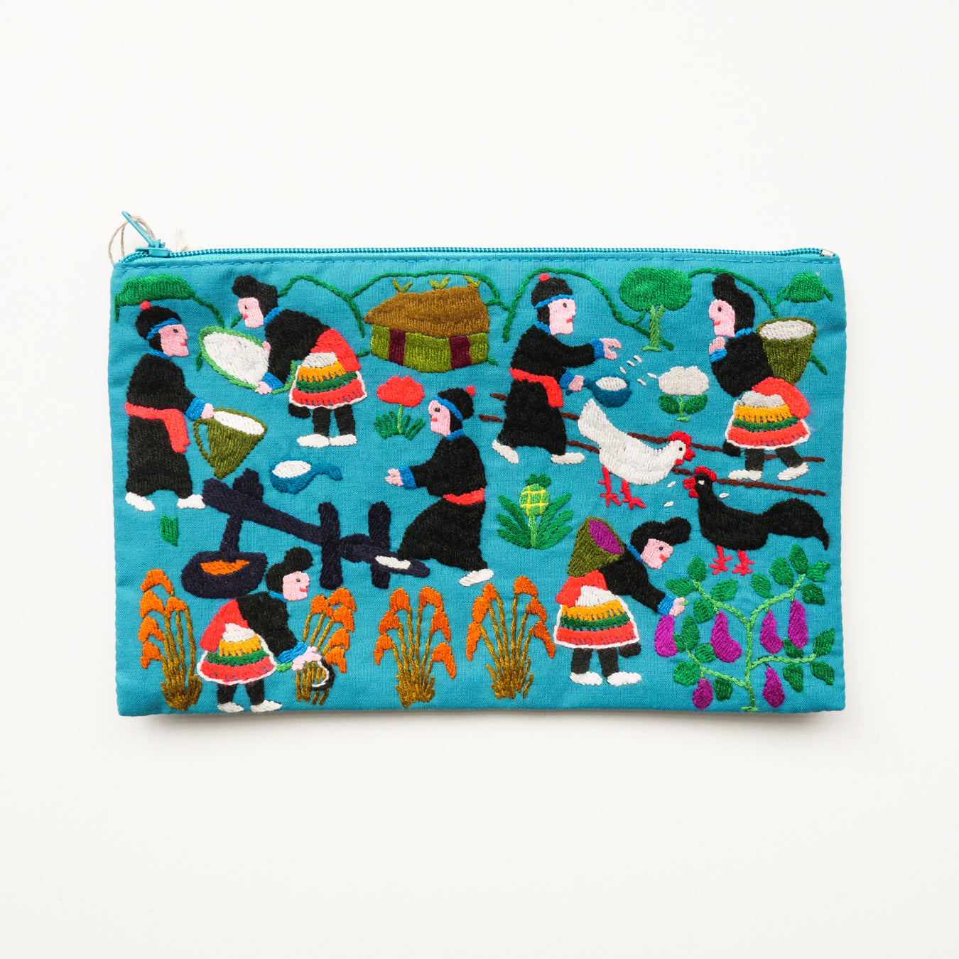 モン族手刺繍ポーチ(大)