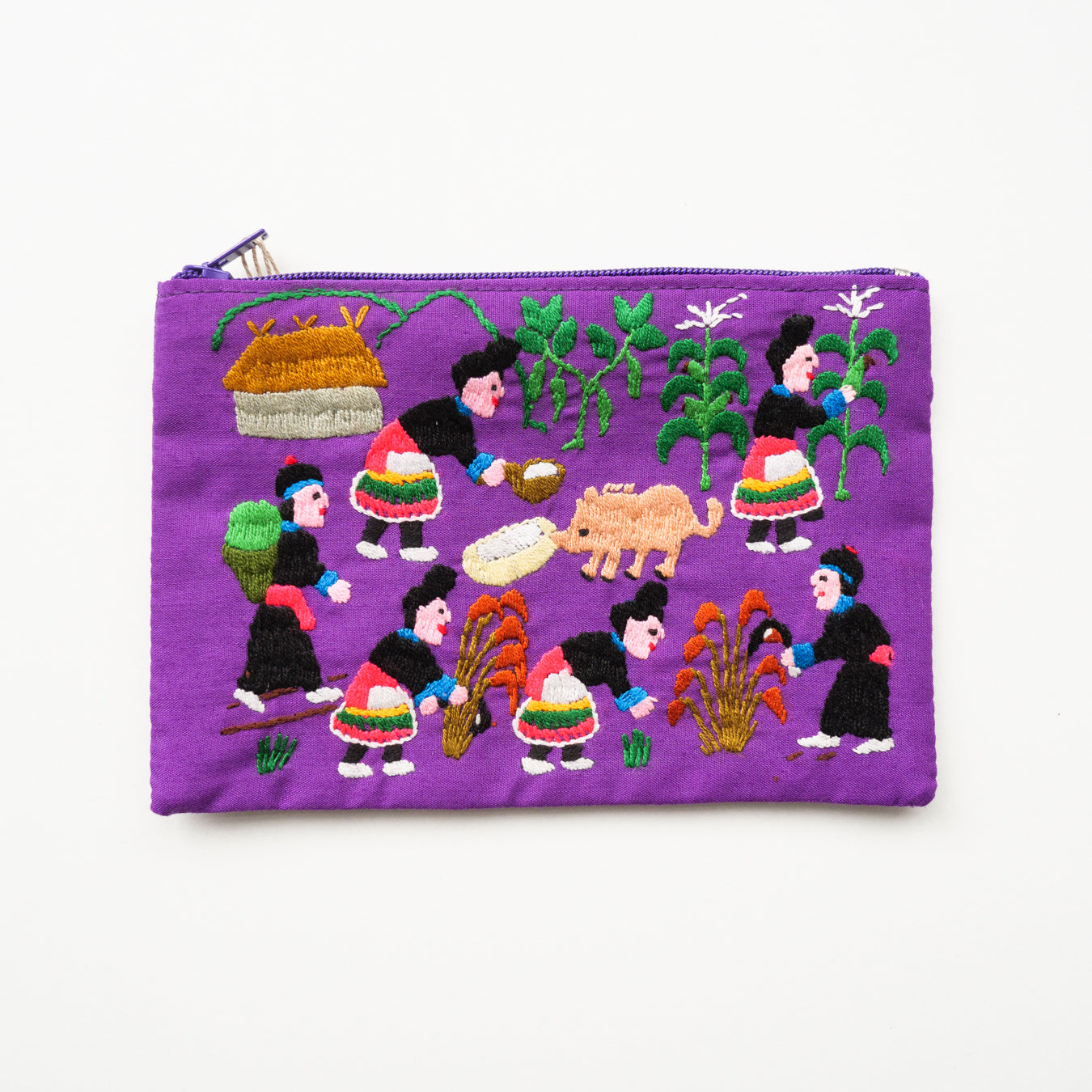 モン族手刺繍ポーチ(小)