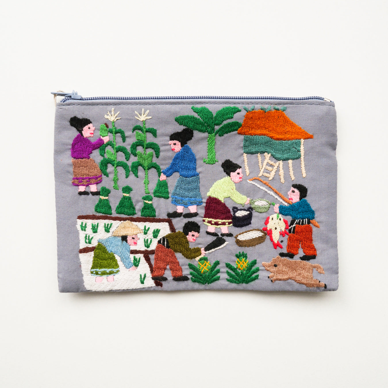 モン族手刺繍ポーチ(小)