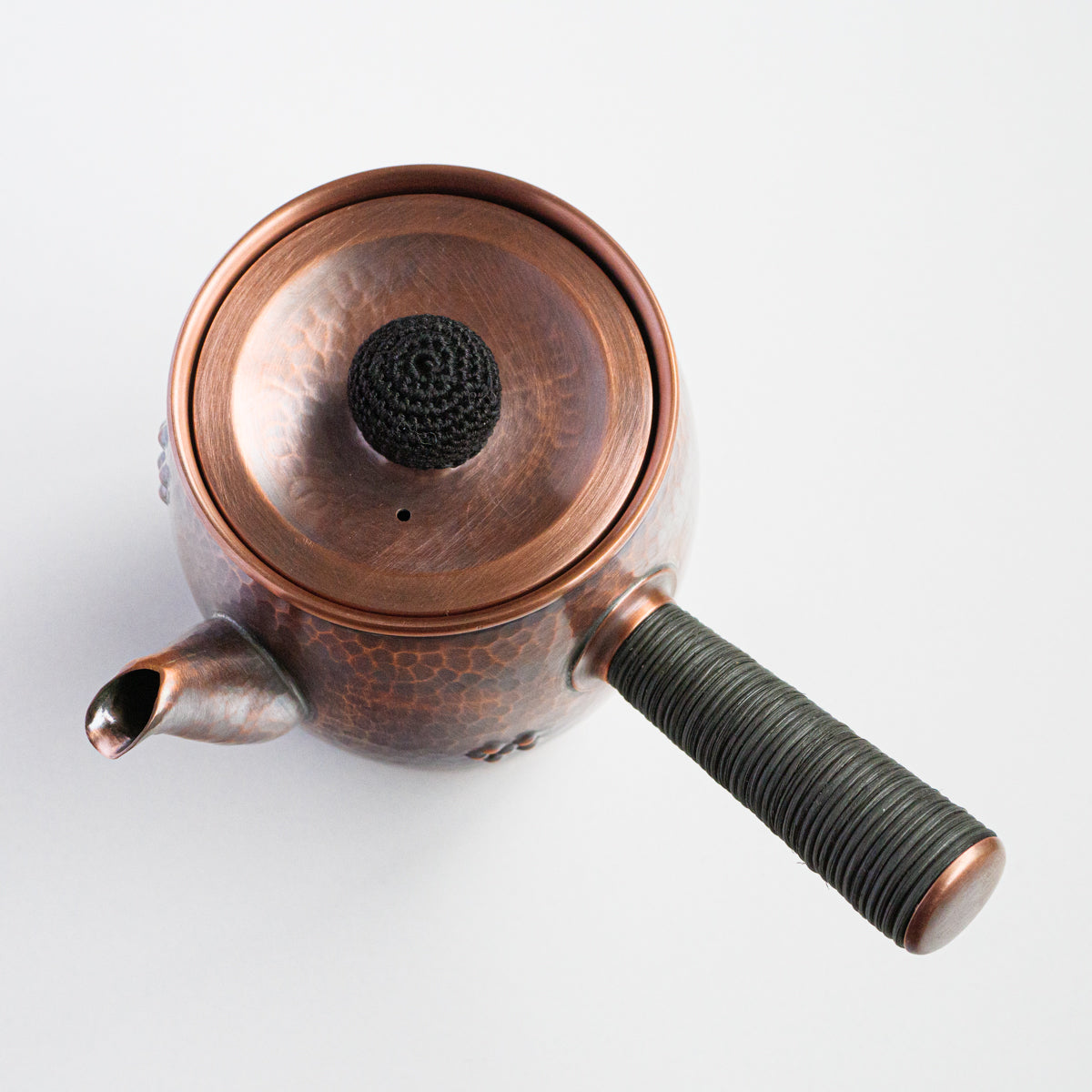 銅製急須タル形(大)梅丸つち目