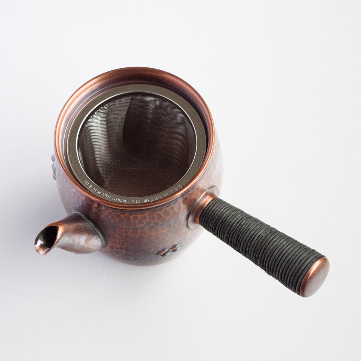 銅製急須タル形(大)梅丸つち目