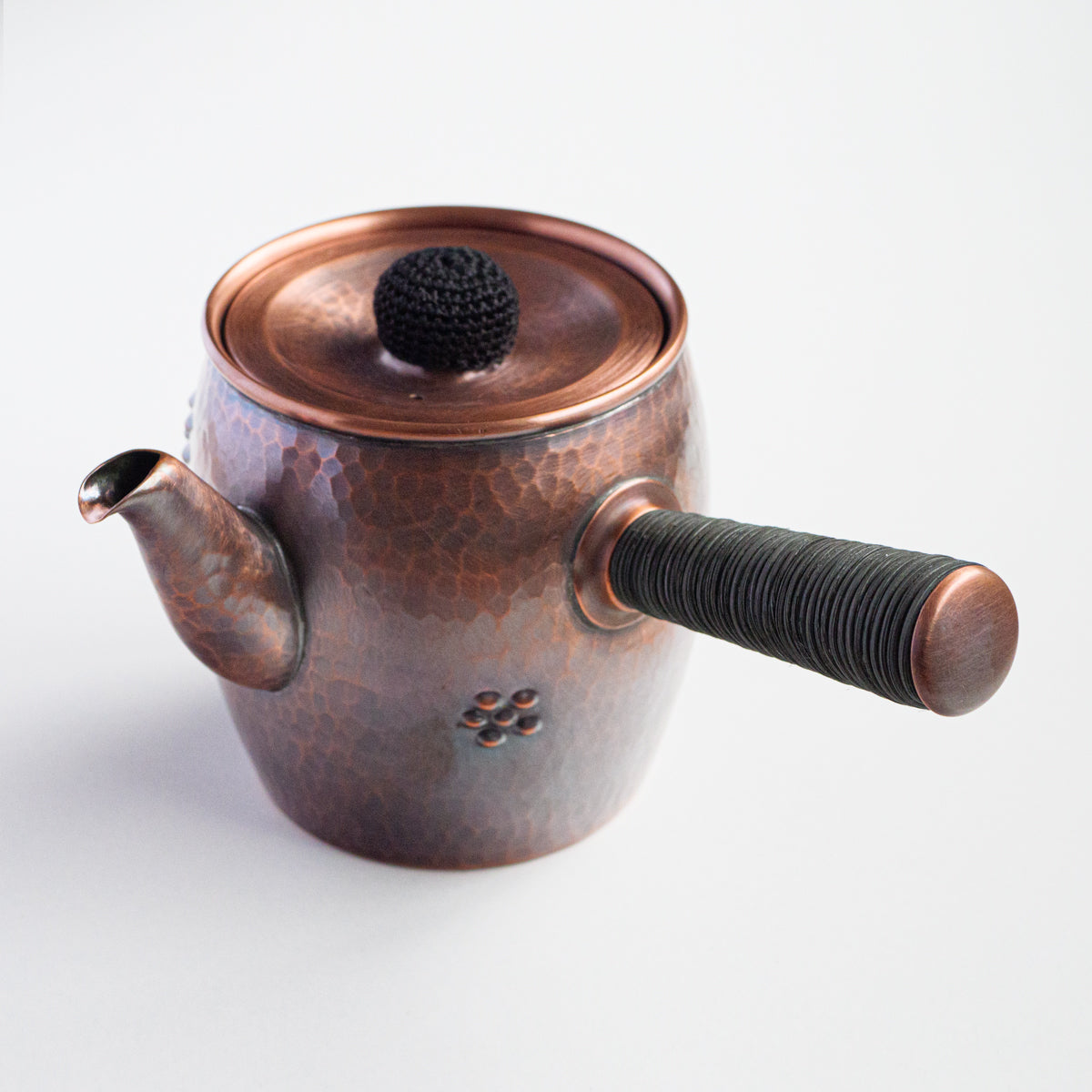 銅製急須タル形(大)梅丸つち目