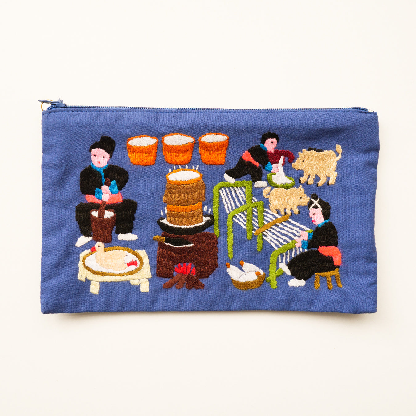 モン族手刺繍ポーチ (Thuadin シリーズ)