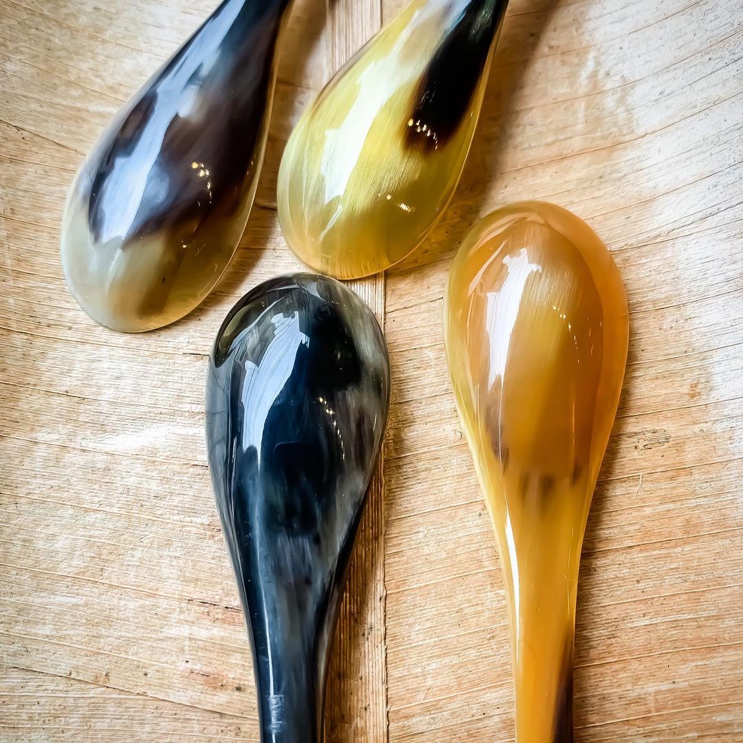 水牛角スプーン(植物型)