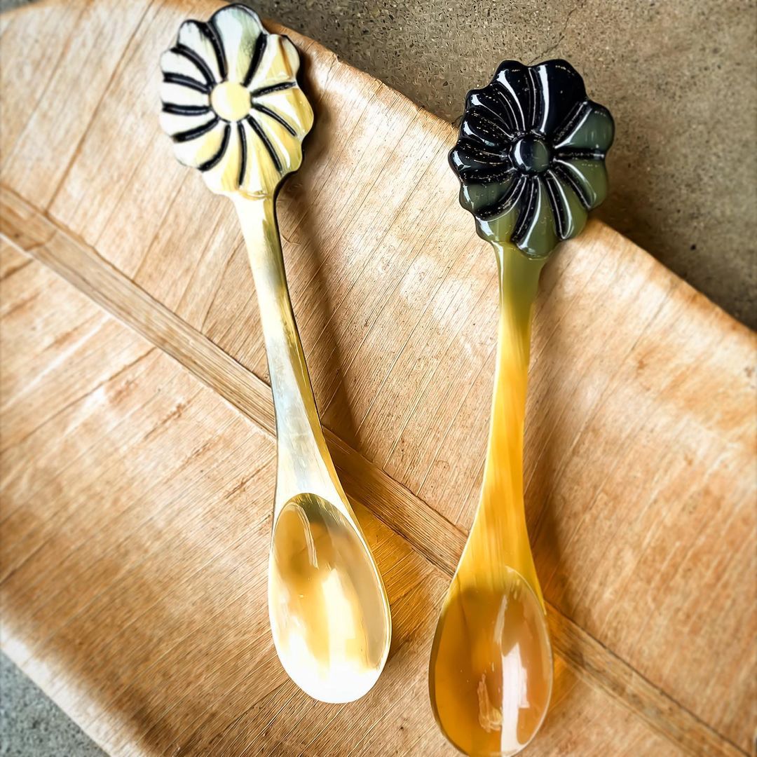 水牛角スプーン(植物型)