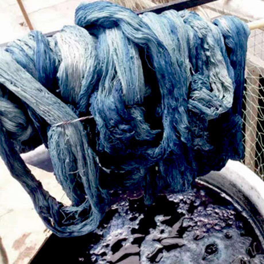 プイ族マーケットバッグ(ライトブルー)