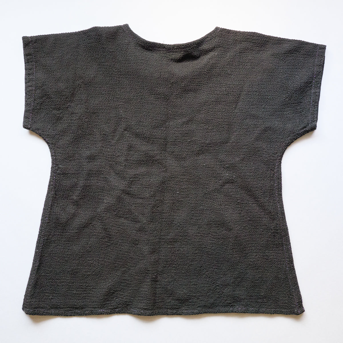 ヤオ族刺し子草木染ブラウス(黒)