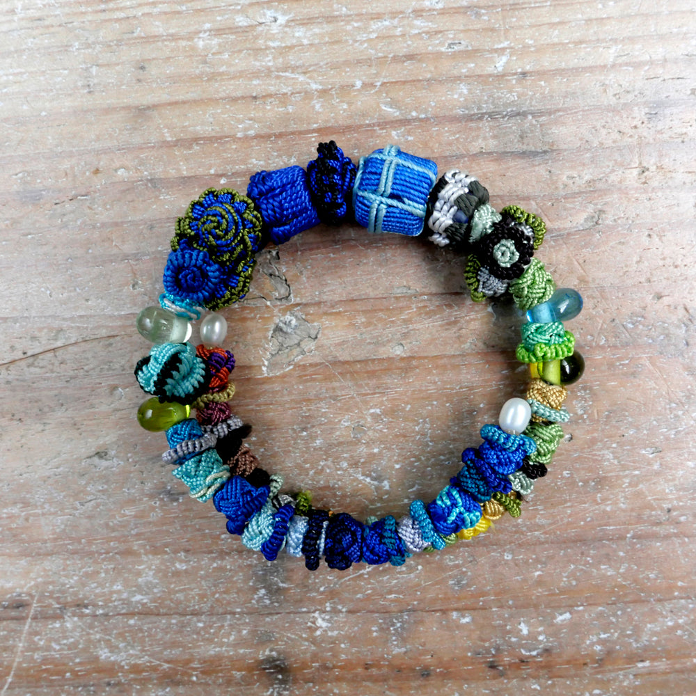 モロッコボタンブレスレット(ワイヤー式)