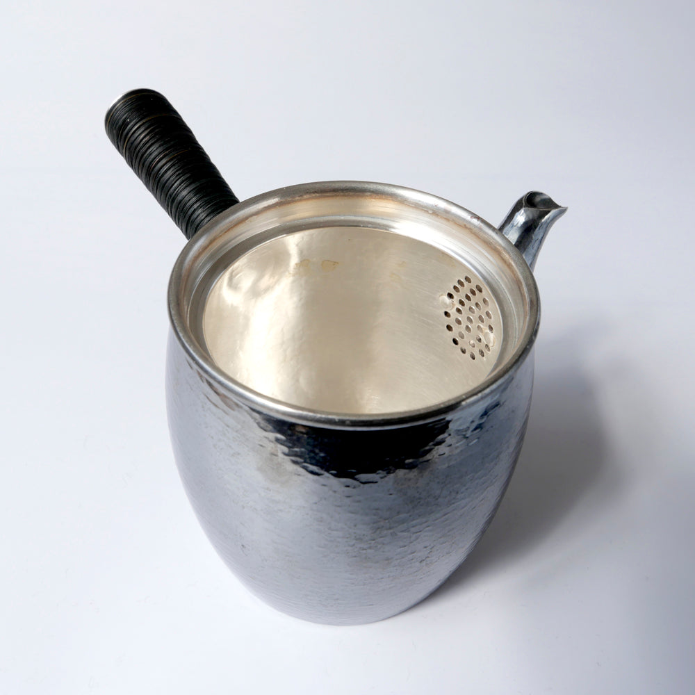 真鍮製急須タル形(大)ヨコゴザ目