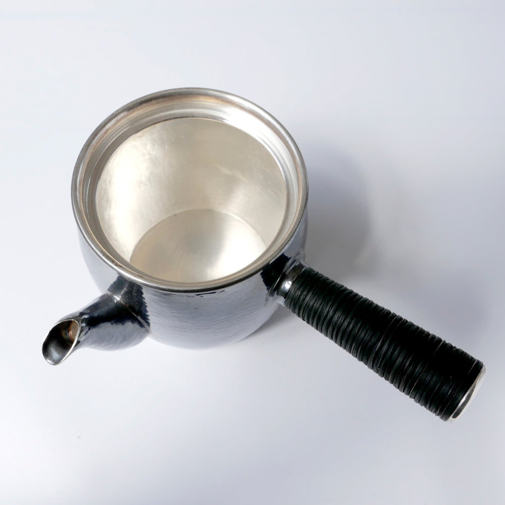 真鍮製急須タル形(大)ヨコゴザ目