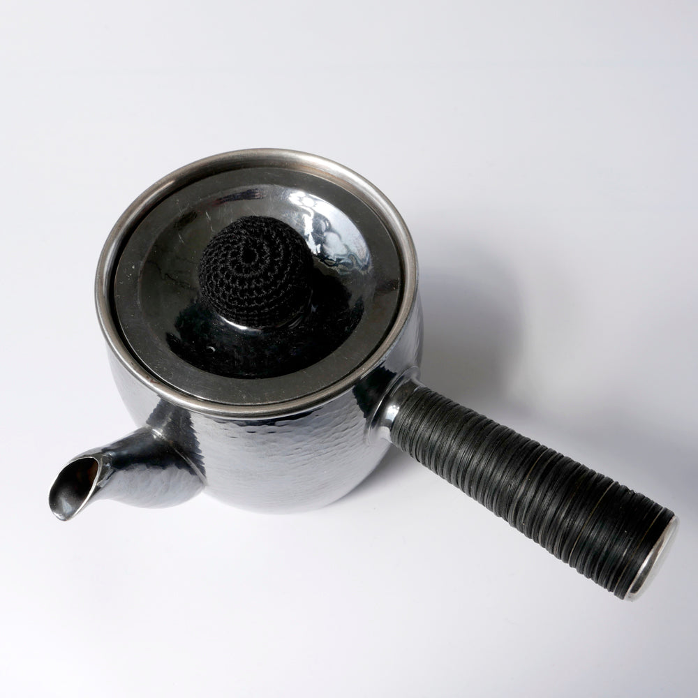 真鍮製急須タル形(大)ヨコゴザ目