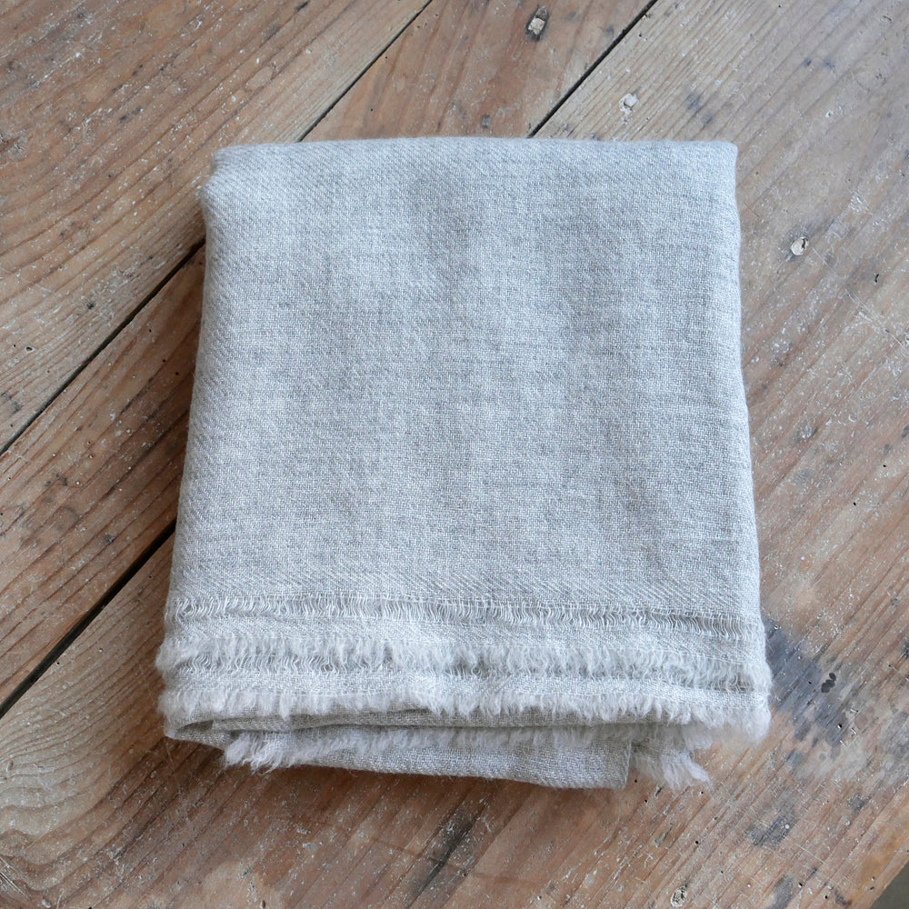 カシミヤ大判ウールストール(原毛色)