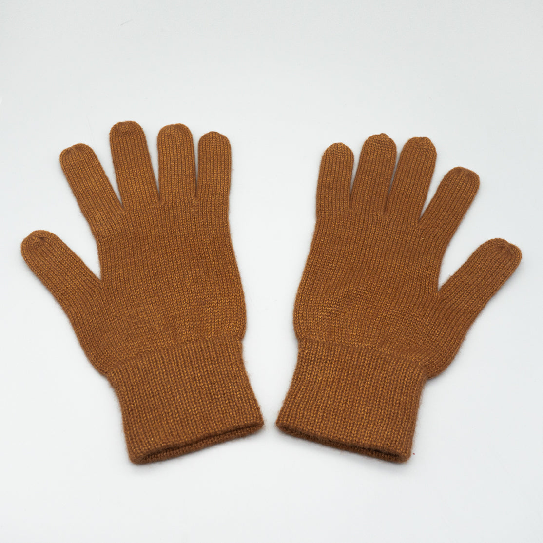 クルミ染めカシミヤグローブ