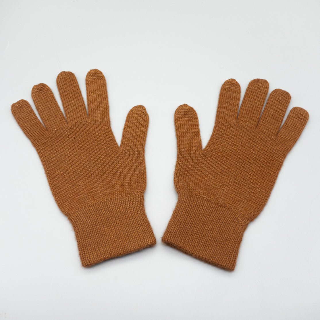 クルミ染めカシミヤグローブ