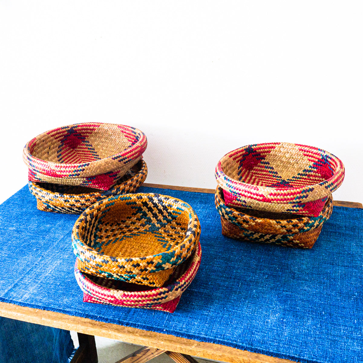 カラフルバンブーバスケット