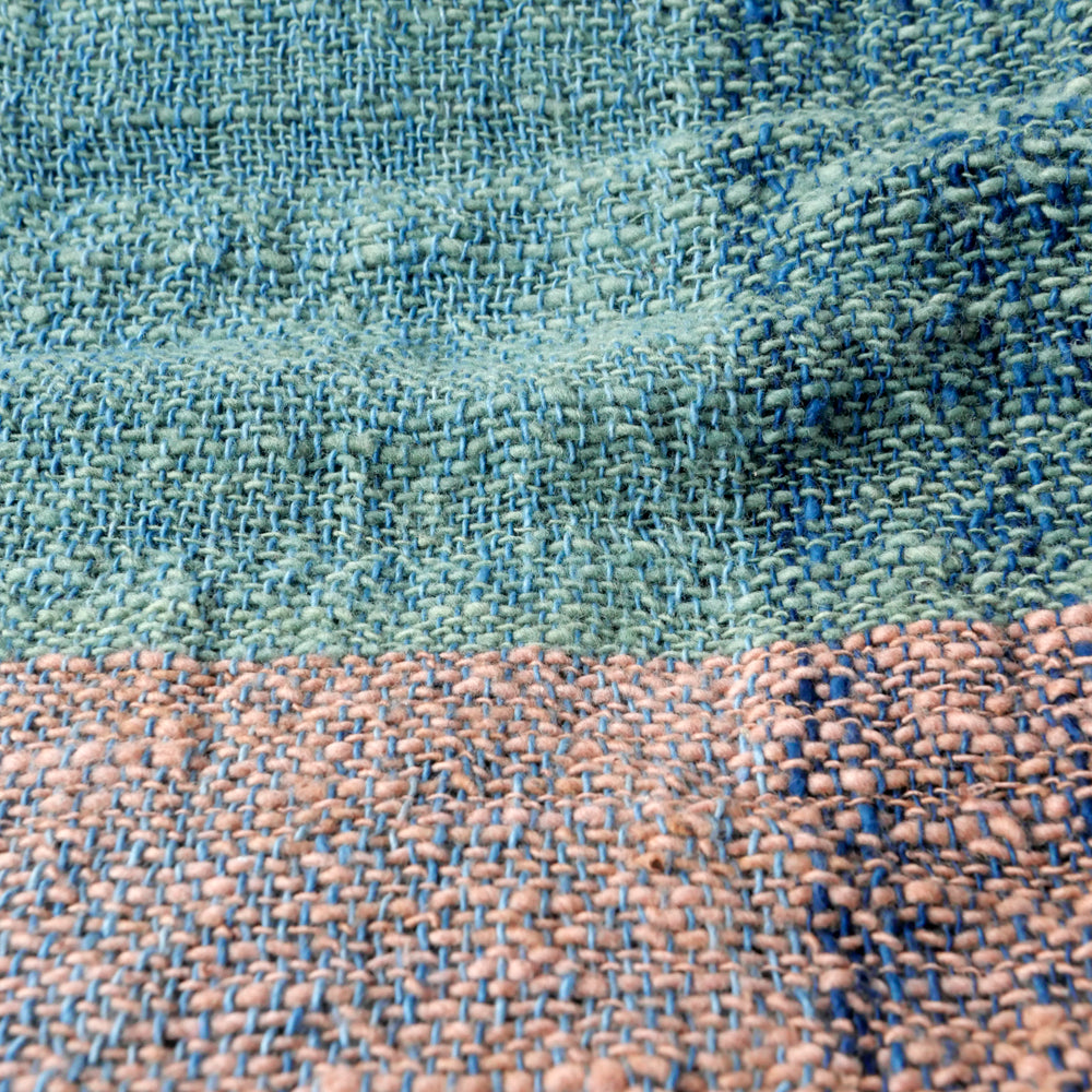 手紡ぎ草木染めストール(L)