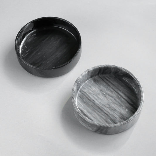 円形大理石トレイ