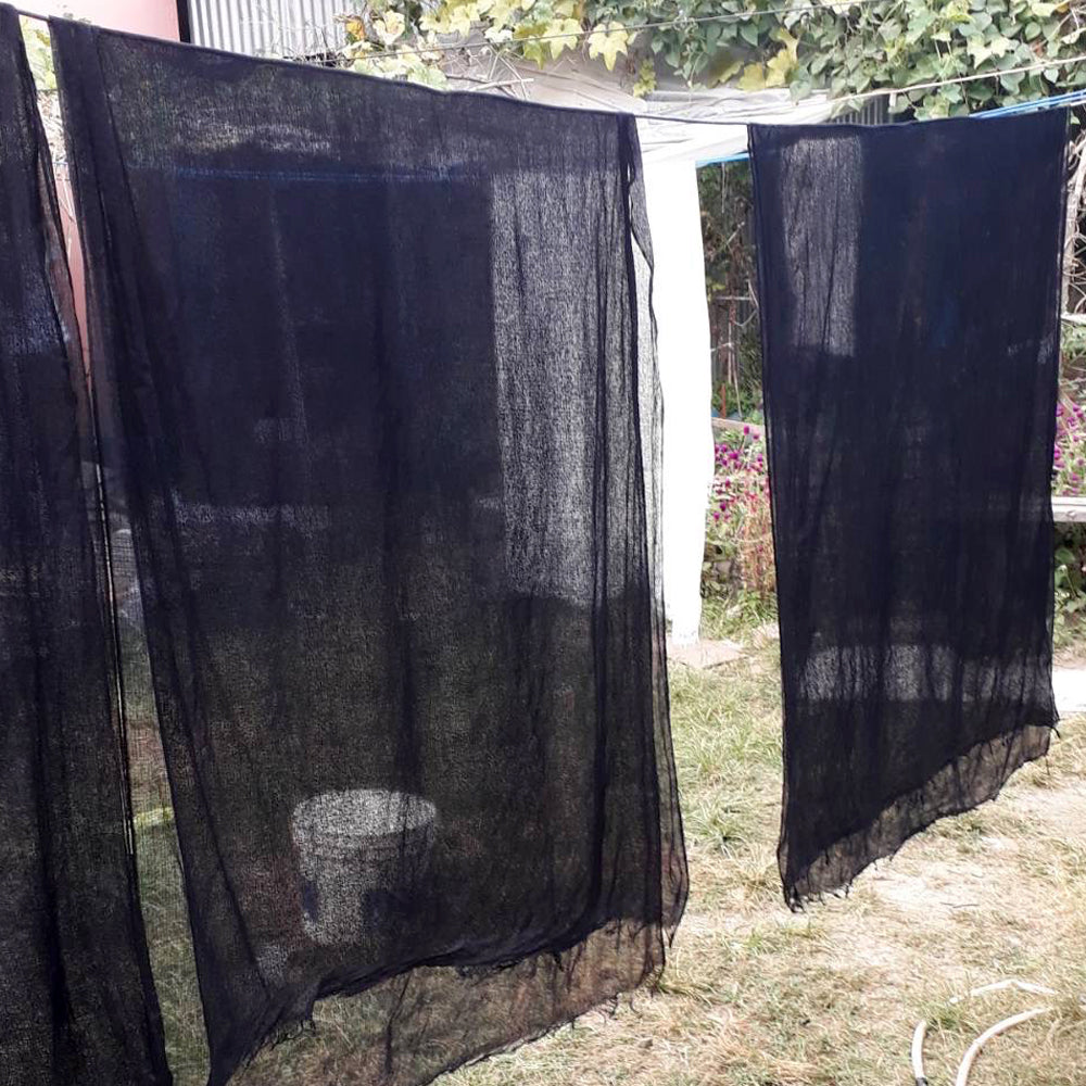 カシミヤ細毛ライトストール(藍染)