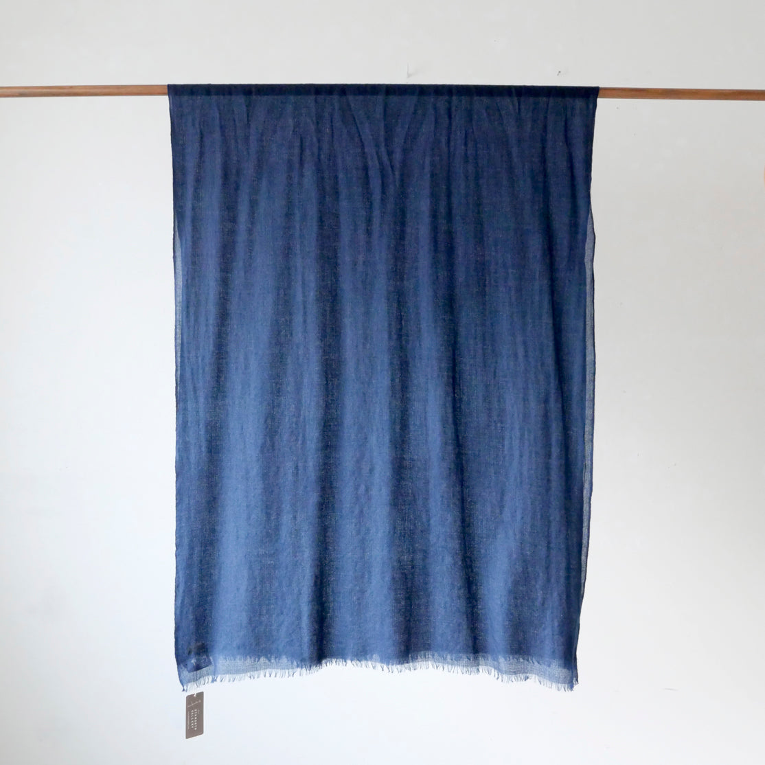 カシミヤ細毛ライトストール(藍染)