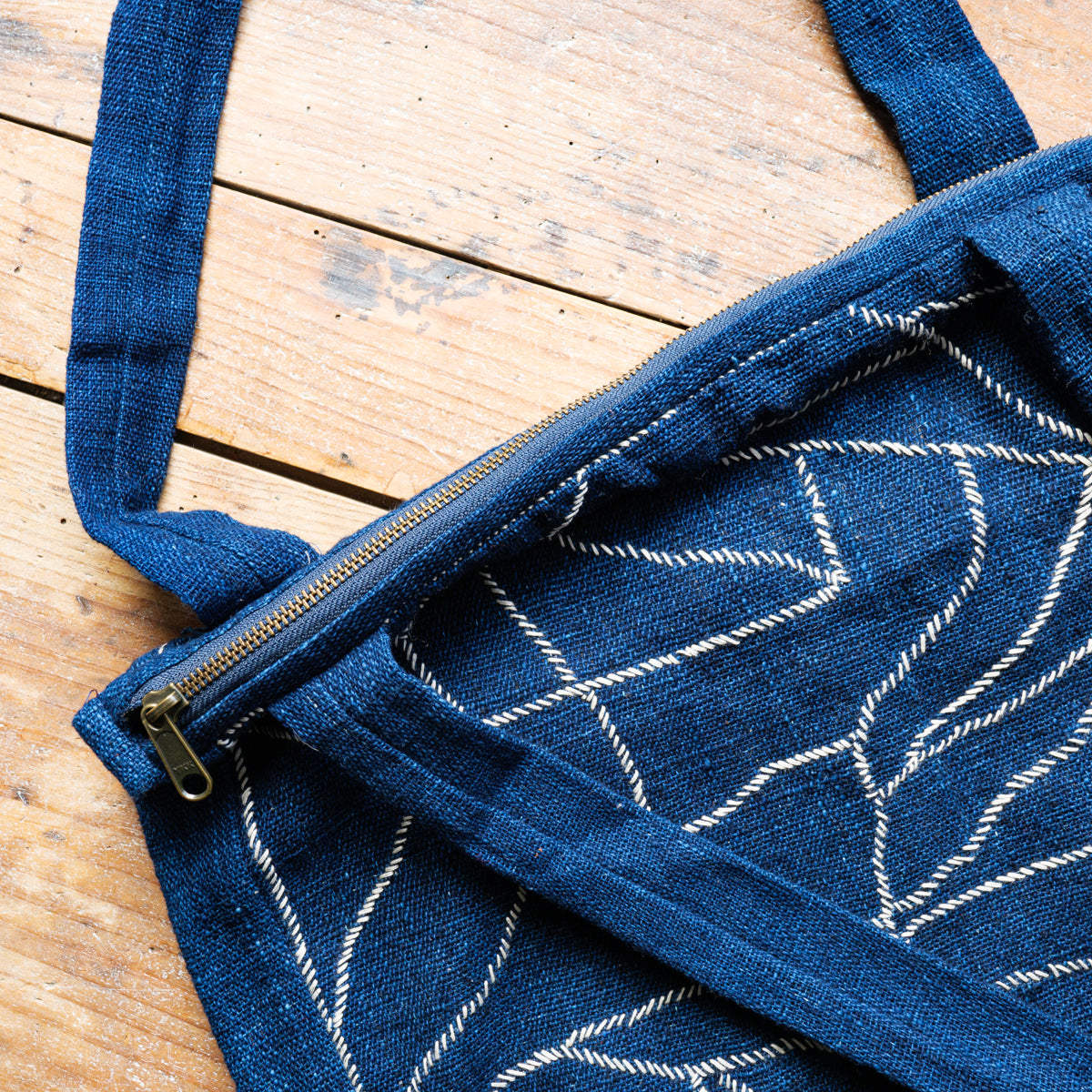 藍染ステッチトートバッグ
