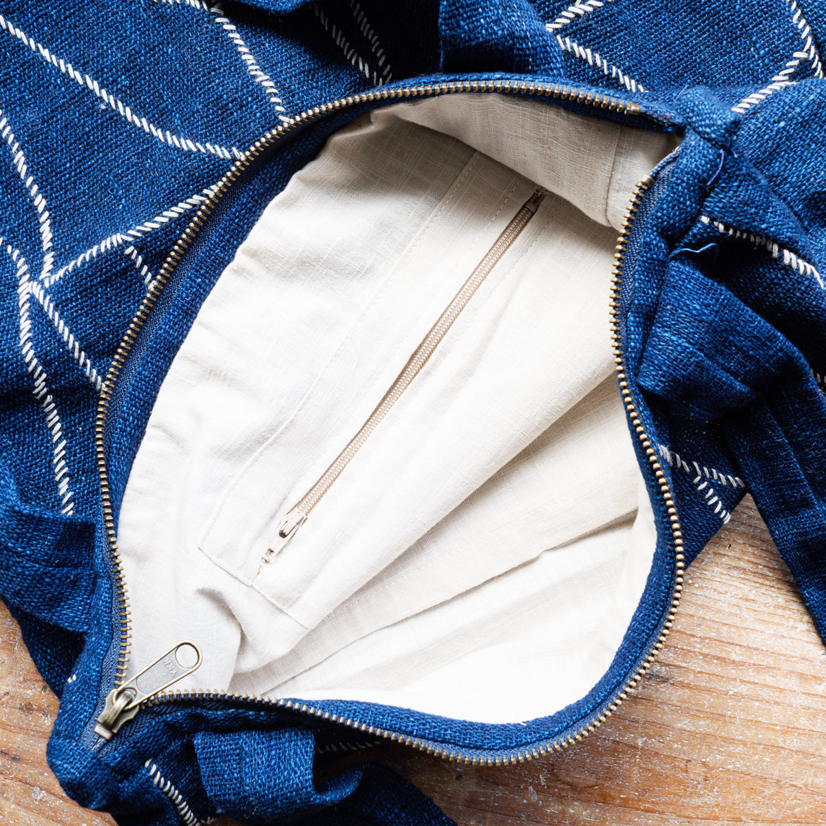 藍染ステッチトートバッグ