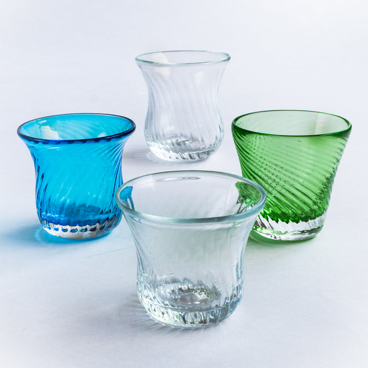 再生ガラスカップ(渦巻き)