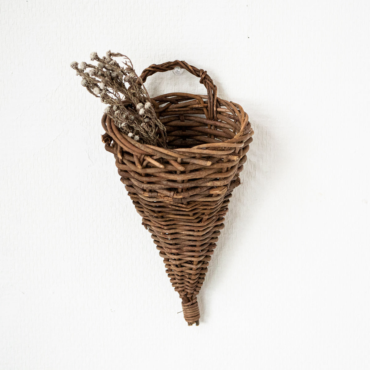 壁掛け三角錐一輪挿し