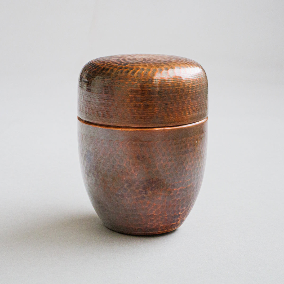 銅茶筒ナツメ形(丸つち目大)