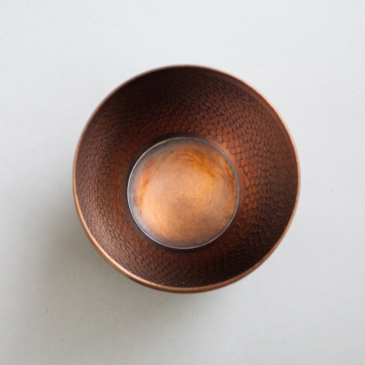 銅茶筒ナツメ形(丸つち目大)