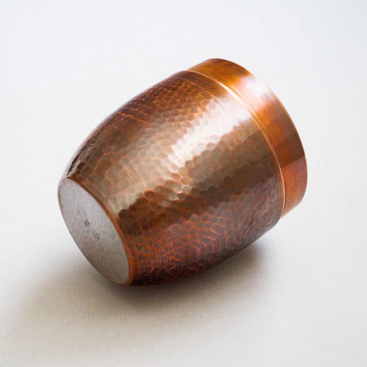 銅茶筒ナツメ形(丸つち目大)