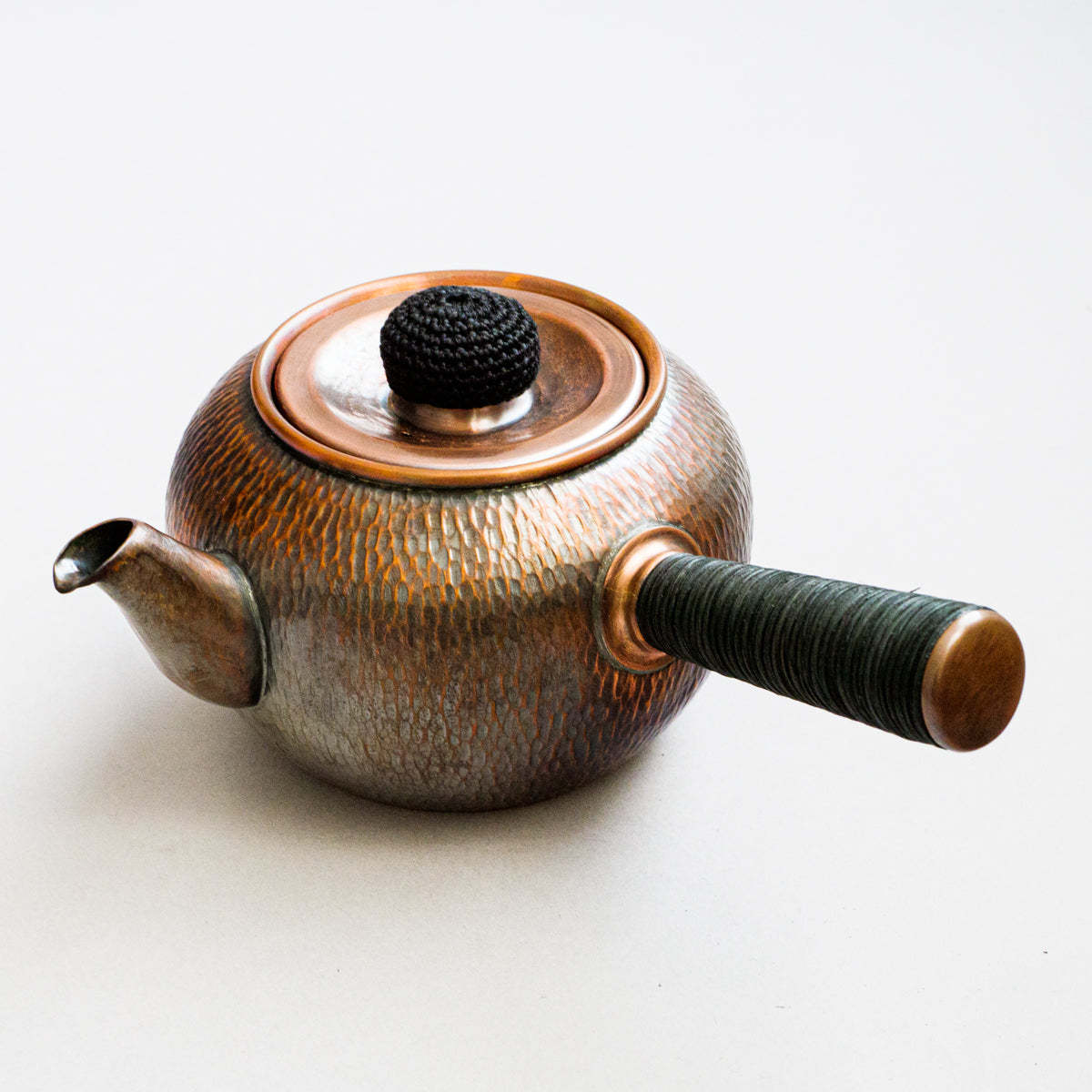 銅製急須丸形(中)タテゴザ目