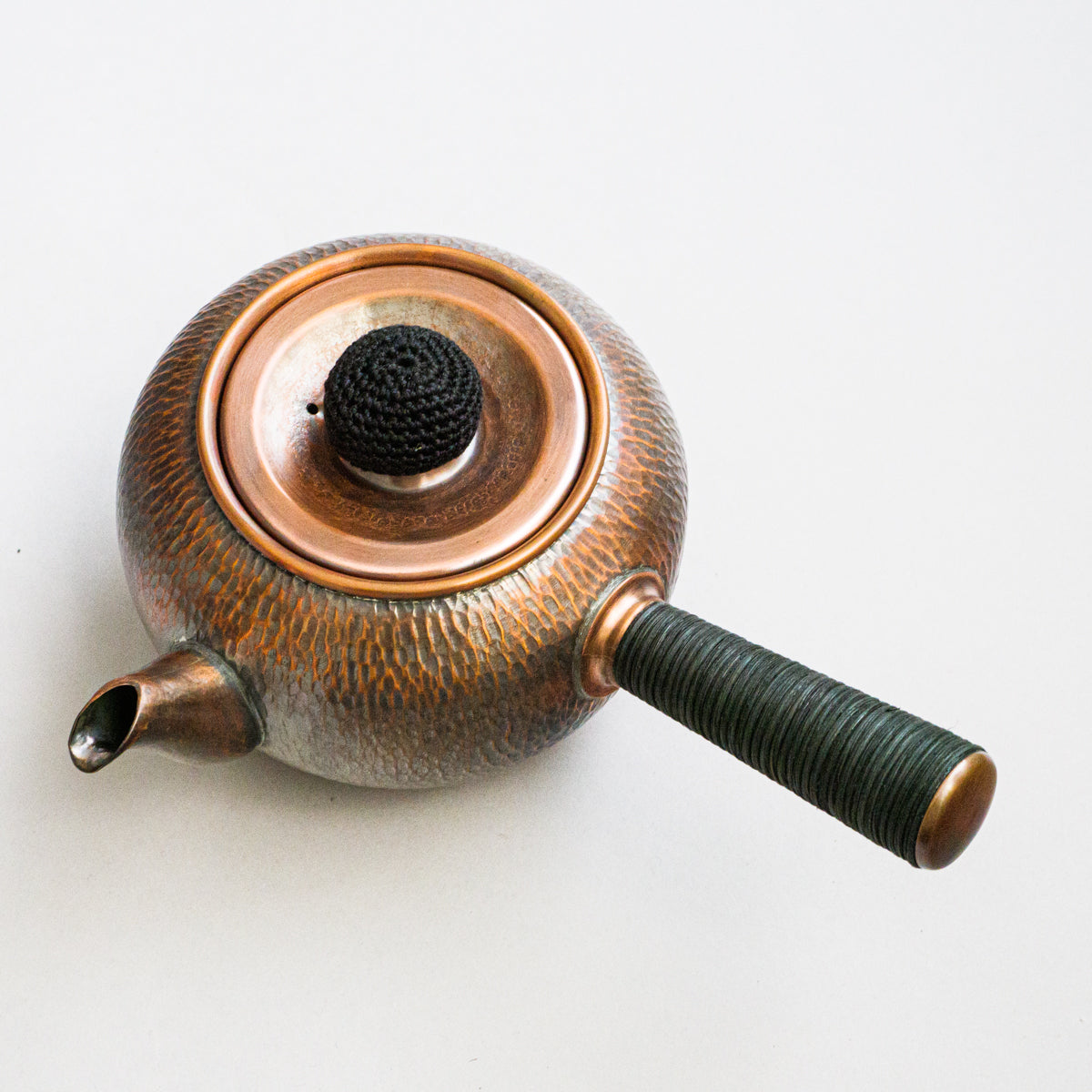 銅製急須丸形(中)タテゴザ目