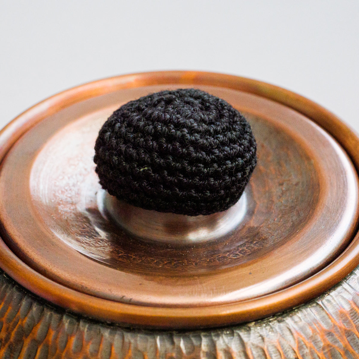 銅製急須丸形(中)タテゴザ目