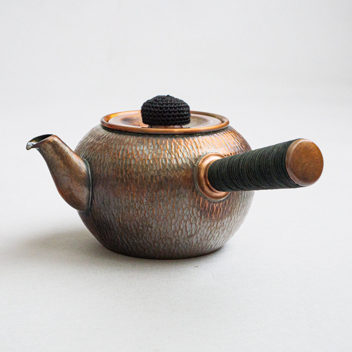 銅製急須丸形(中)タテゴザ目