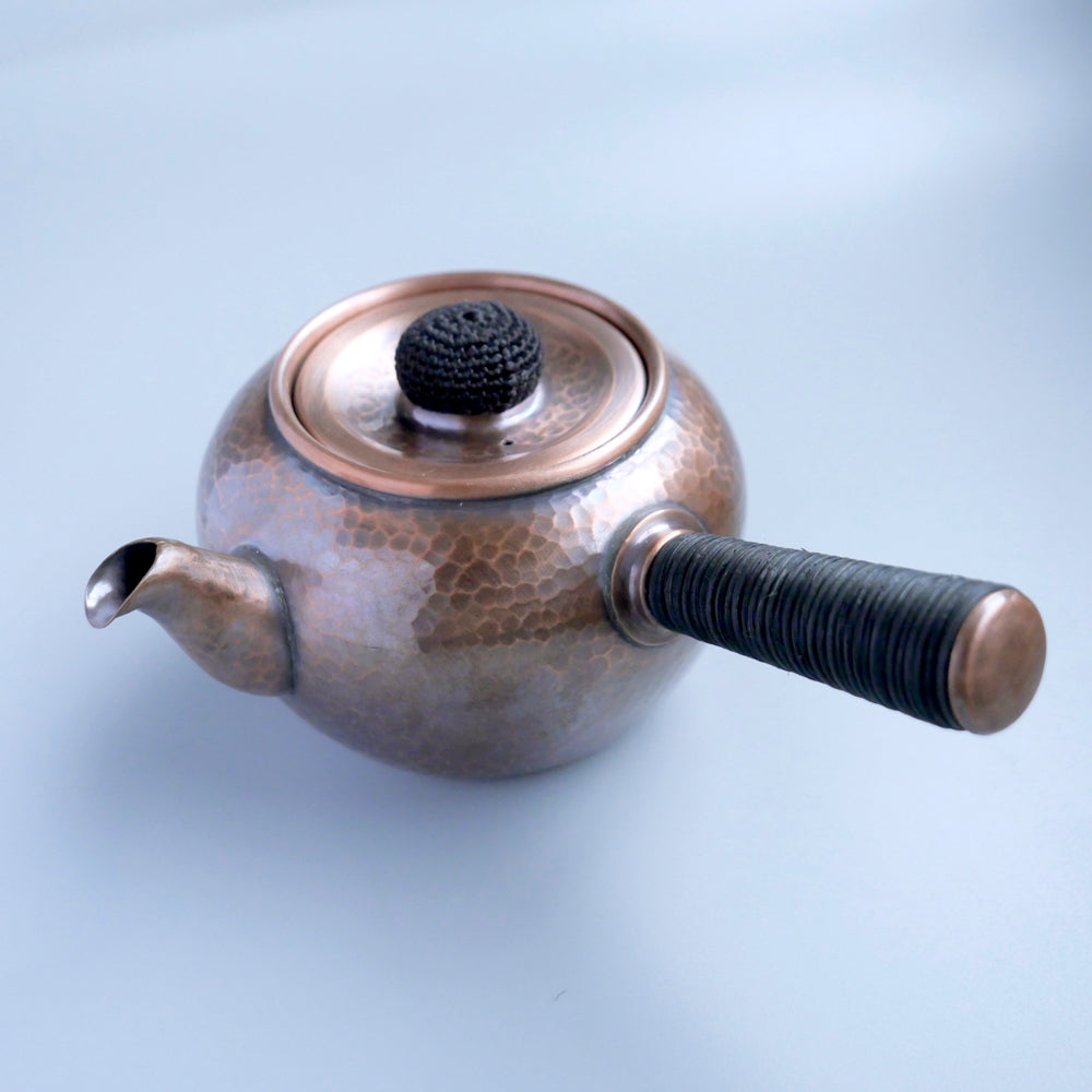 銅製急須丸形(中)丸つち目