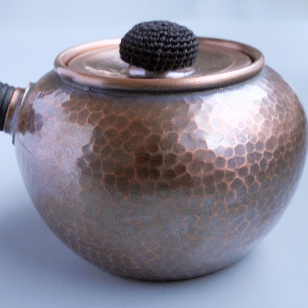 銅製急須丸形(中)丸つち目