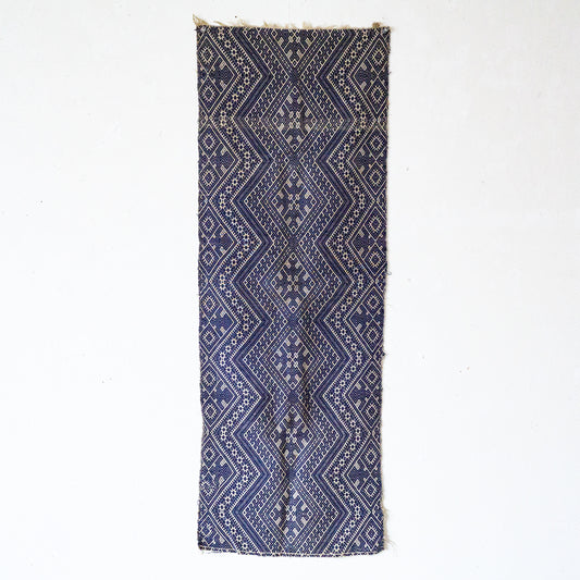 苗族藍染め手織りタペストリー