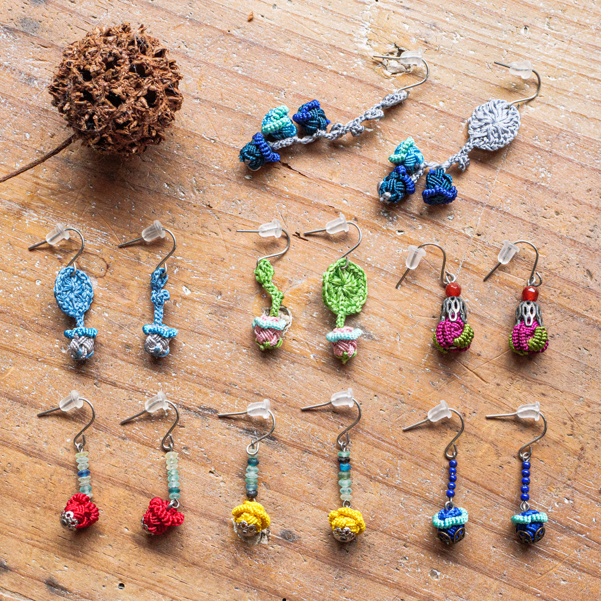 モロッコボタンピアス(フック)