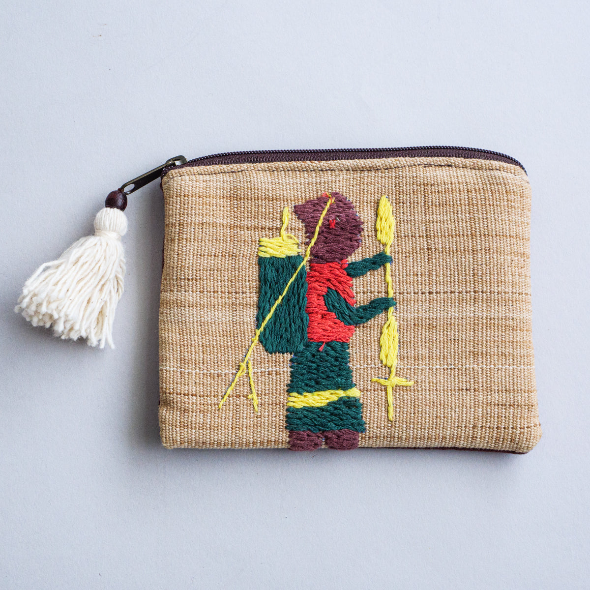 ナガ族手刺繍ポーチ